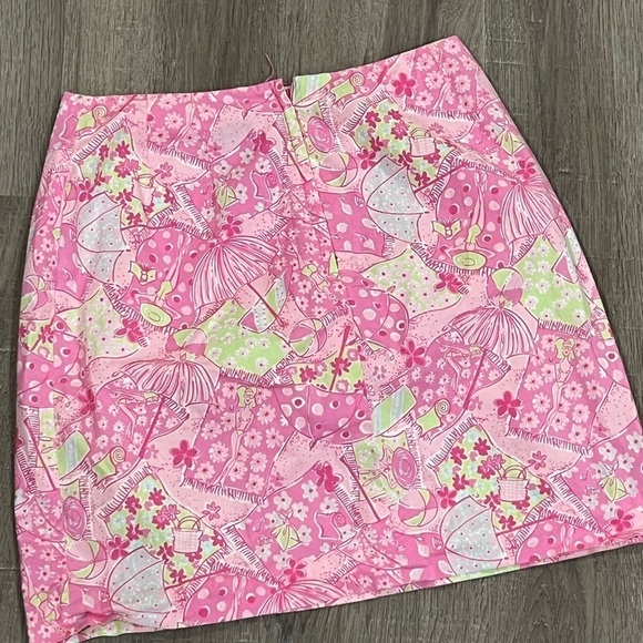 Lilly Pulitzer Size 4 Preppy Beach Blanket Bingo Floral Paisley Summer Skirt - Picture 6 of 8